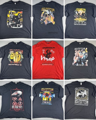 #ad Led Zeppelin Tees Replica Tee Shirts All Are 2XL Pre Owned Excellent Condition $9.99