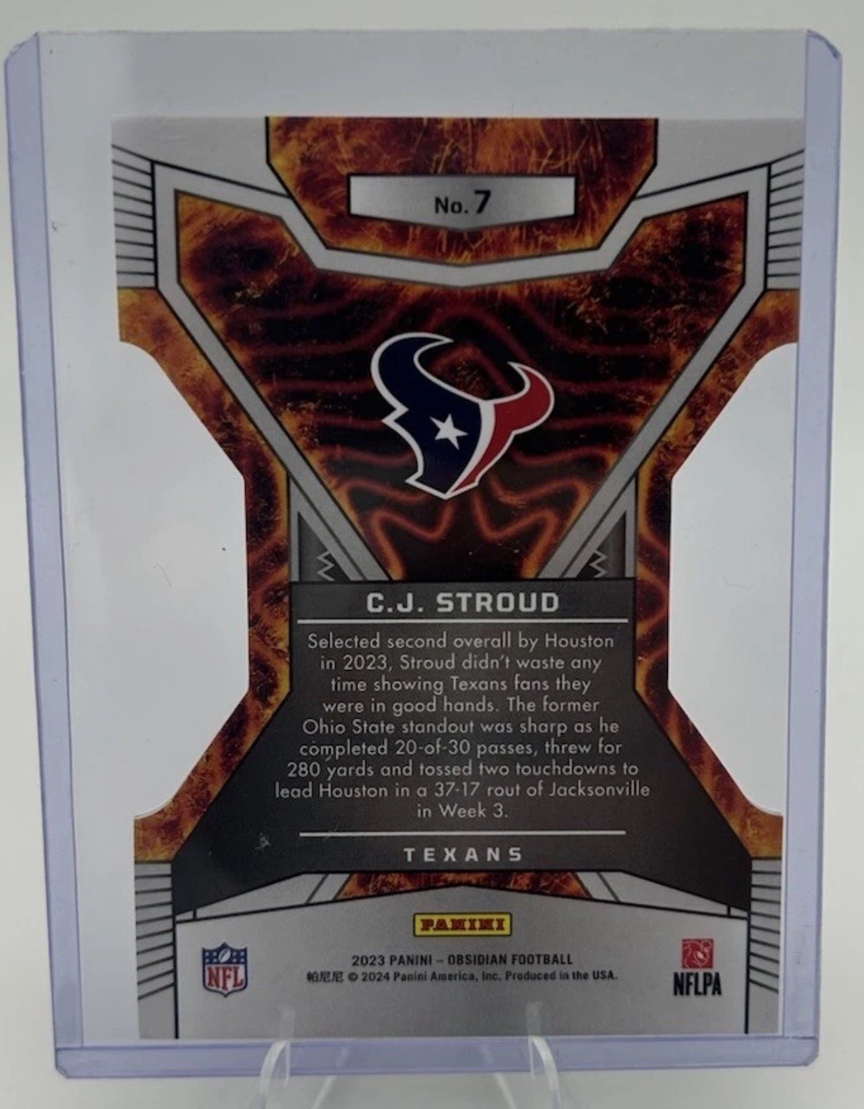 2023 Obsidian C.J. Stroud Volcanix #7 Rookie RC SSP Case Hit  