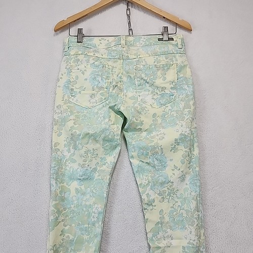 Lauren Conrad Womens 6 Denim Jeans Straight Colorful Green Floral Print Mid Rise - Bild 9 von 14