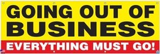 4LessCo 2x6 FT "GOING OUT OF BUSINESS - EVERYTHING MUST GO!" Durable Banner