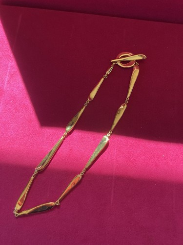 Jenny Bird Lassa Raindrop Toggle Choker Gold Tone 18”in Super HTF - Bild 4 von 4