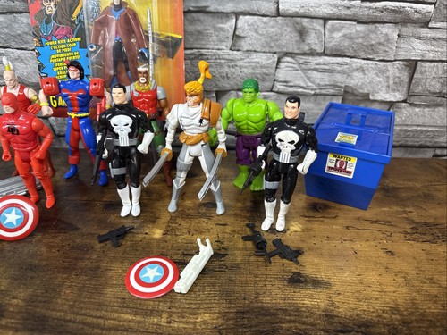 Marvel Uncanny X-Men Bundle Figures Toy-Biz 1990s Lot Punisher Daredevil Gambit - Picture 4 of 24