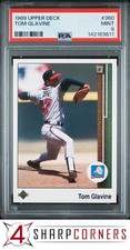 1989 UPPER DECK #360 TOM GLAVINE BRAVES HOF PSA 9