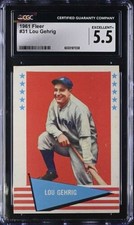 1961 FLEER #31 LOU GEHRIG CGC 5.5 EXCELLENT + YANKEES 3152