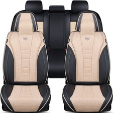 BMW 3er F30 & F31 Bj 2011-19 kompatible Schonbezüge in Schwarz/Beige FNL3
