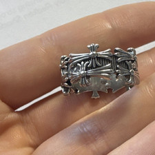 925 sterling silver size 7 cross rings y2k vi...