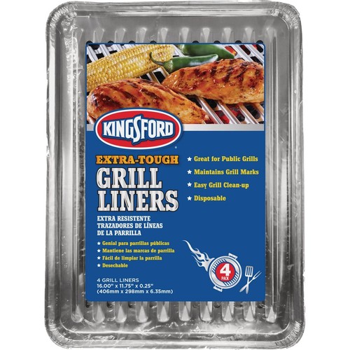 Kingsford 11.75 In. W. x 16 In. L. Heavy-Duty Aluminum Non-Stick Grill Liner