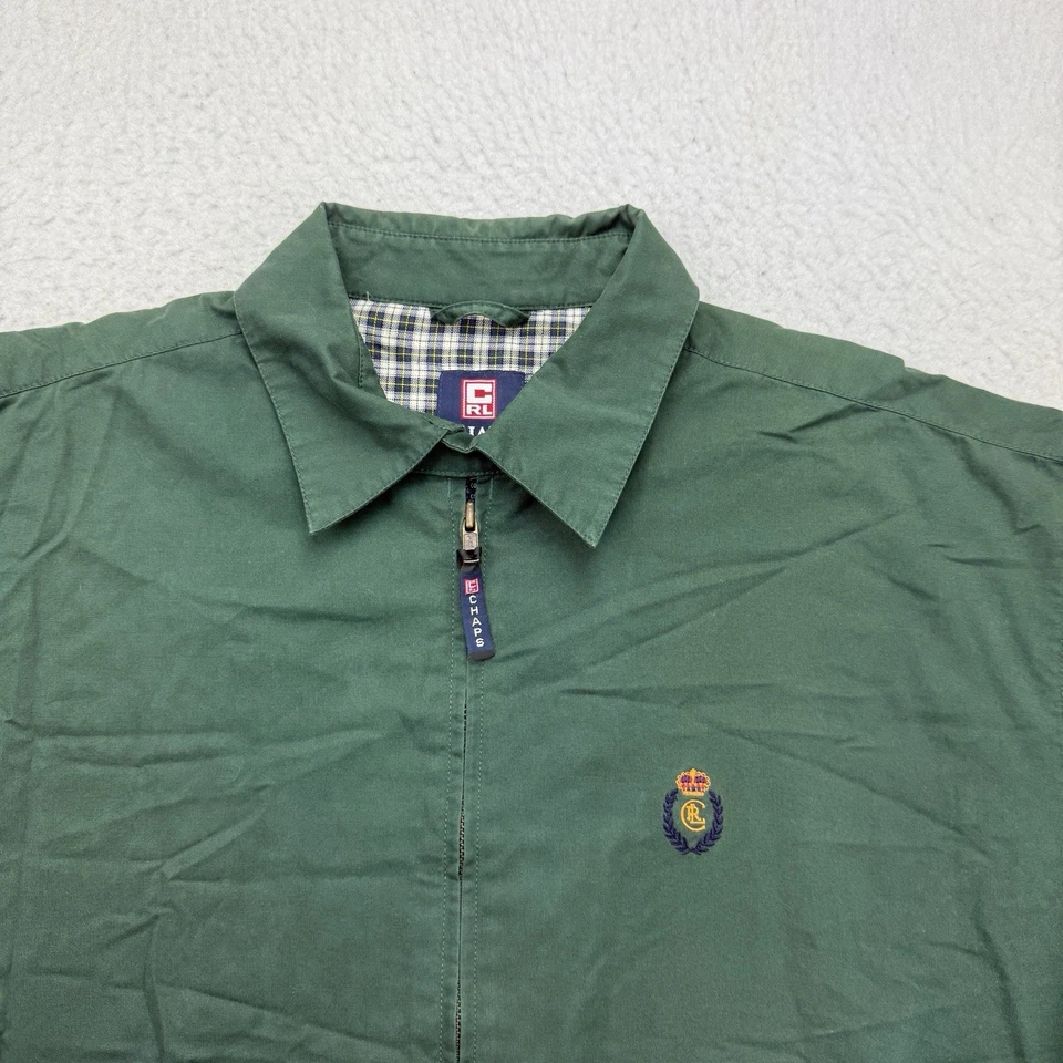 Chaqueta De Colección Chaps Ralph Lauren Para Hombre Grande L Verde Cremallera Completa Manga Larga Foto 3 de 4