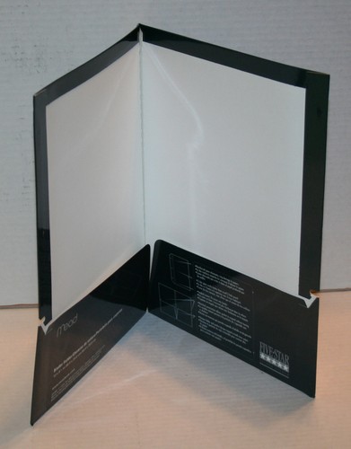 2 Vintage Mead Five Star Green 2 Pocket Binder Folders Never Used - Picture 2 of 3