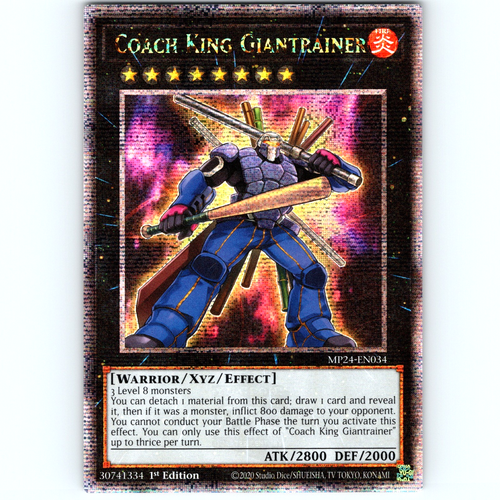 Yugioh Coach King Giantrainer MP24-EN034 1st Quarter Century Secret Rare - NM 💎