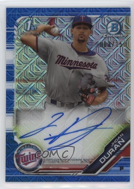2019 Bowman Chrome Prospects HTA Choice Refractor /150 Jhoan Duran #CPA-JDU Auto