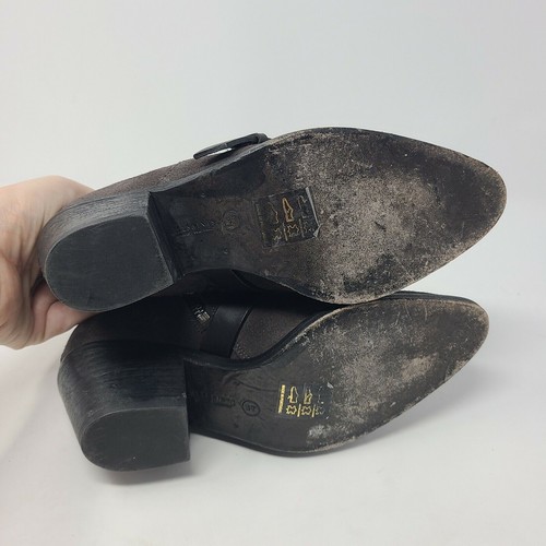 ALLSAINTS Lulu Triple Buckle Gray Suede Ankle Boot Pointed Toe size 6.5-7 $348 - Picture 6 of 10