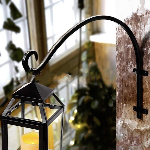 2 Pack 12 Inch Heavy Duty Hanging Basket Brackets Curved Up Iron Planter Hooks D - Picture 4 of 10