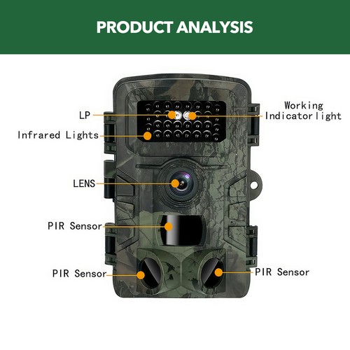 32GB Wildlife Trail Camera 58MP Game Infrared Night Vision Outdoor Hunting Cam - Picture 11 of 20