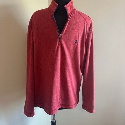 IZOD Performance Advantage Men's  Quarter-Zip Pullover Rust Red