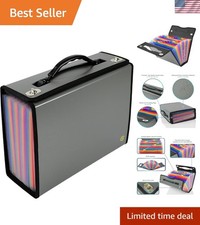 Accordion File Folders with 24 Pockets Organizer for Document Paper Storage F...