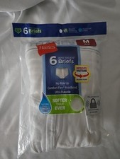 Hanes Boys' White Briefs Value 6-Pack (White - M)