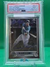 Cal Raleigh PSA 9 AUTO 10  Topps Chrome 2022 Rc Auto  Autograph E-BAY CERTIFIED