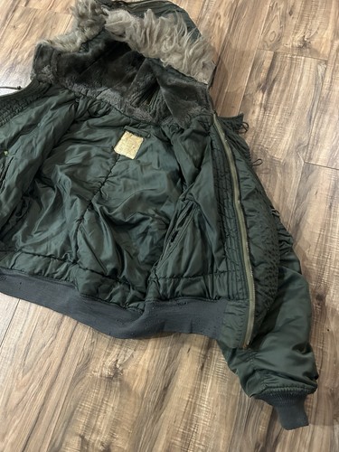 Alpha Industries Fliegerjacke Herren XL grün Heavy Attached Hood N-2B 1977 USGI - Bild 7 von 24