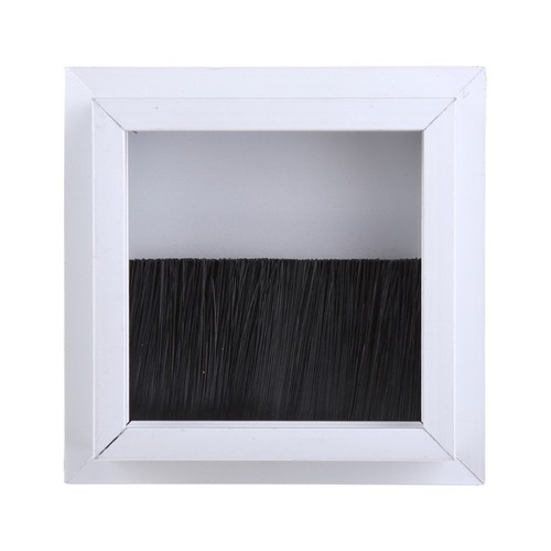 Aluminium Square Rectangle Desk Computer Wire Cable Outlet Insert Hole Cover - Afbeelding 6 van 10