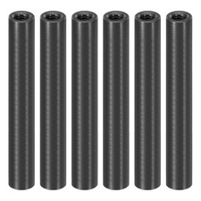 M3 Aluminum Spacer,6Pcs Metal Spacer 3mm IDx5mm ODx40mm L Threaded Spacer,Black