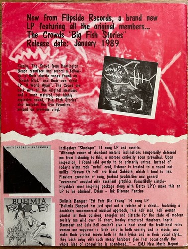 SOCIAL DISTORTION Set of FLIPSIDE Magazines #38 (1983) & #58 (1989) GWAR - Picture 6 of 12