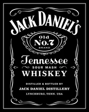 4.75" JD vinyl sticker. Tennessee Whiskey decal for laptop, bar.