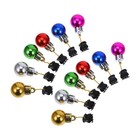 12 Pcs Hair Ornaments Christmas Ball Beard Clip Miss Facial Decorations for
