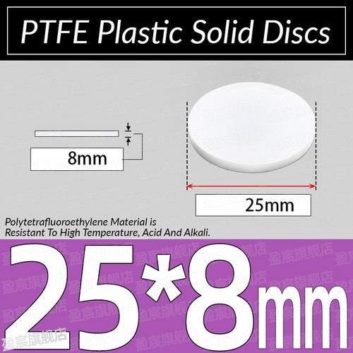10x PTFE Plastic Solid Discs Flat Round Pad Sealed Cushioning Diameter 5mm-150mm - Picture 207 of 225