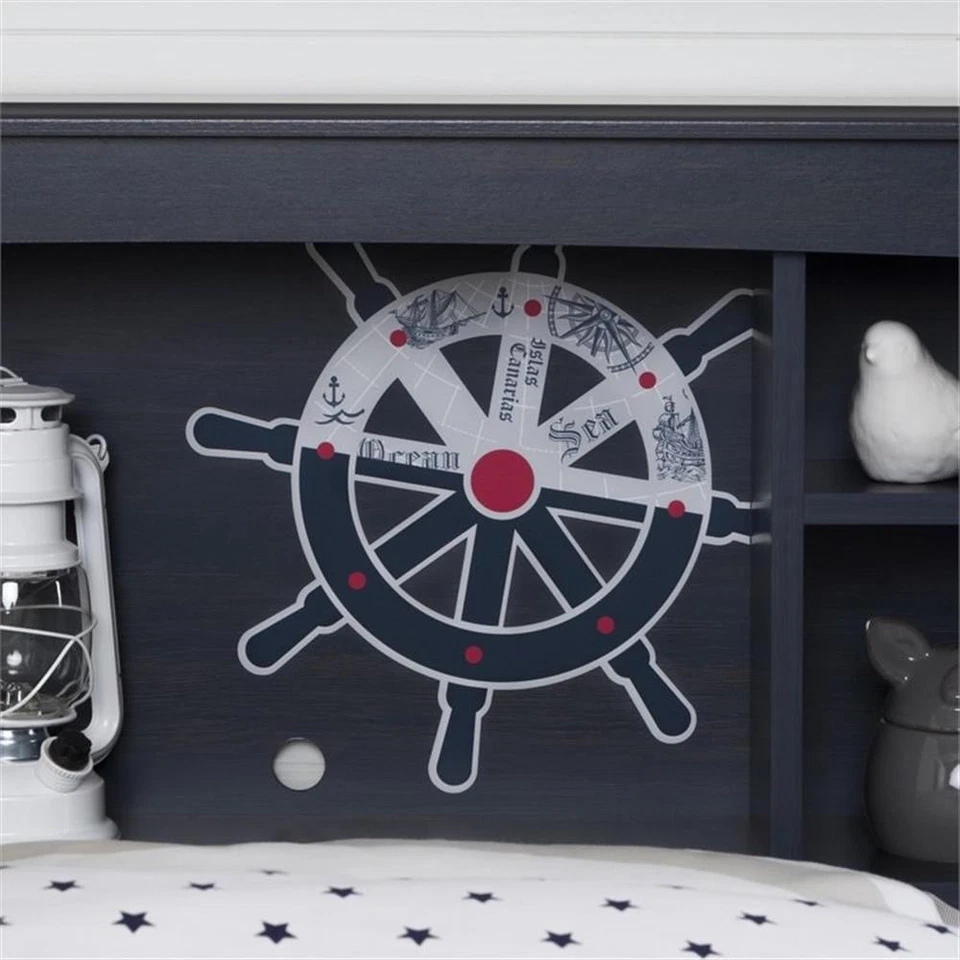 Cabeceira South Shore Aviron estante dupla em mirtilo - Imagem 4 de 4