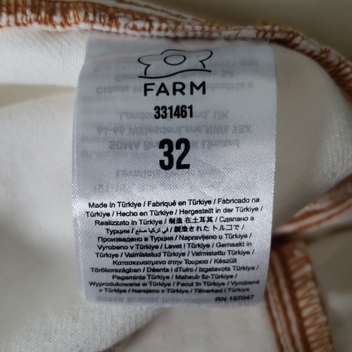 Farm Rio cremefarbener Denim Wellen Maxirock Gr. 32 - neu mit Etikett - Bild 9 von 11