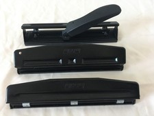 VINTAGE ACCO ,ROLODEX P-39,ROLODEX P-29 3 HOLE MANUAL PAPER PUNCH LOT OF 3