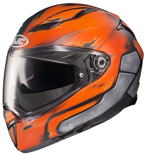 HJC F70 Death Stroke Motorcycle Helmet Blue/Orange MD - Picture 4 of 4