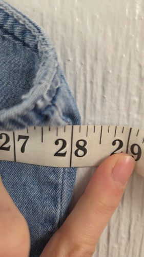 Disney Mickey Mouse Malerei Damen Denim ärmellos Knopfleiste Hemd Xl 26/28W - Bild 9 von 13