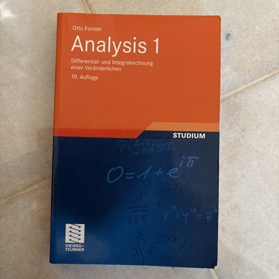Buch:  Otto Forster ''Analysis 1'' - Verlag Vieweg + Teubner NEUWERTIG!