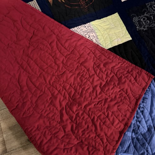 Vintage Handmade T Shirt Quilt Rock & Roll/Batman/Joker/Manson Guns N Roses 81” - Picture 9 of 14