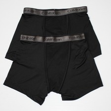 Calvin Klein Boy's Performance Boxer Briefs Underwear in Black size L 12-14 NWOT