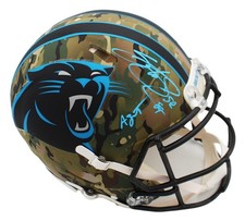 Steve Smith Sr Signed Carolina Panthers Speed Authentic Camo NFL Helmet W- Insc.