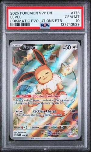 2025 POKEMON SVP EN-SV BLACK STAR PROMO #173 EEVEE PSA 10