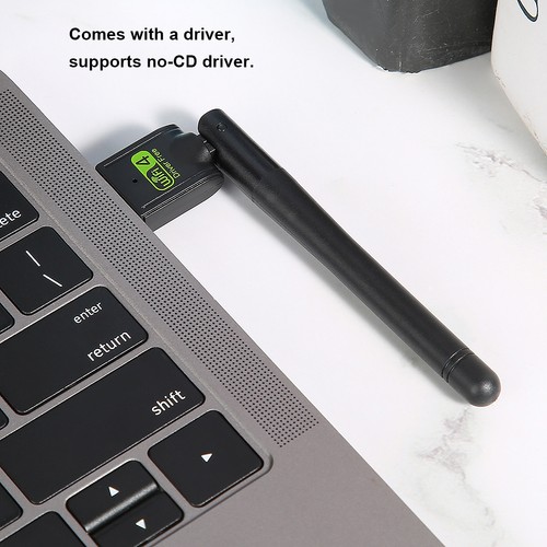 Drive Free USB2.0 WiFi Wireless Adapter Network Card Antenna Wi Fi Receiver NEW - Afbeelding 11 van 12