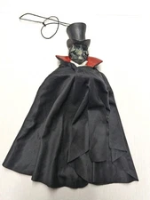 Vintage Paper Magic Group Halloween Hanging Skeleton Vampire with Top Hat 1996