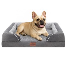 Orthopedic Dog Bed Medium 30x20 Waterproof Egg Crate Foam Removable Bolster