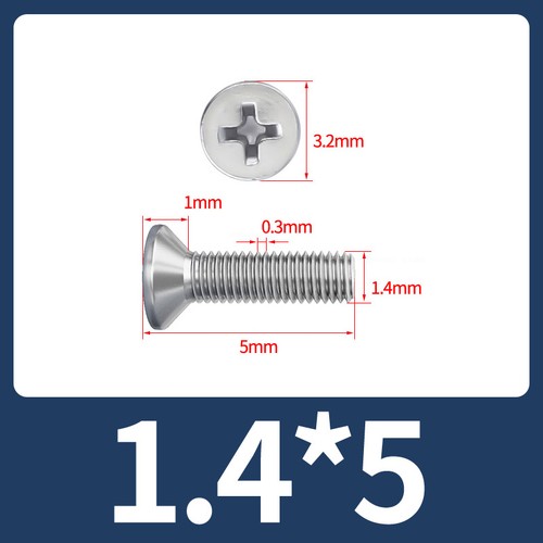 Phillips Machine Screws Countersunk Flat Head Bolts 304 Stainless Steel M1 - M10 - Picture 22 of 254
