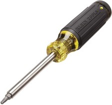 Klein Tools 32307 Multi-bit Tamperproof Screwdriver, One Size, Black/Yellow 