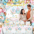 Pumpkin Gender Reveal Decorations 233 Pcs Fall Baby Shower Party Set with Banner