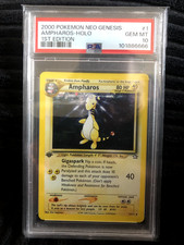2000 Pokémon Neo Genesis Ampharos Holo 1st Edition PSA 10 GEM MINT