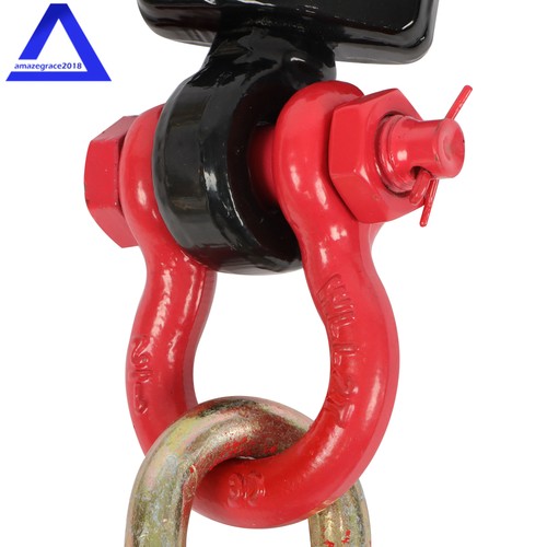 Bloque de arranque de 4 piezas de 2 toneladas con cadena G70 polea de 3" para cabrestante de cuerda de remolque de alambre de 3/8" - Imagen 11 de 12