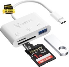 OTG SD Card Reader for Iphone 17/16,3-In-1 Memory Card Reader with USB Camera Ad