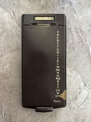 Vintage Bates Brown Metal List Finder Model A Address Phone Book Empty