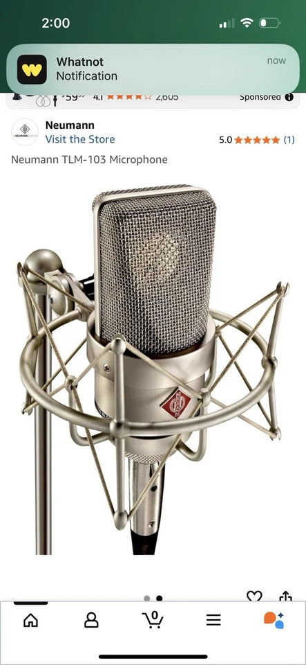 Neumann TLM 103 Large-Diaphragm Condenser Microphone $1195.00 On Amazon - Image 2 of 4